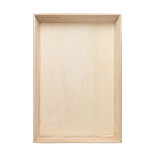 Large disposable wood serving tray for charcuterie boards and grazing tables